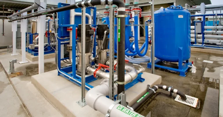 Industrial water treatment and pumping system in California commercial facility